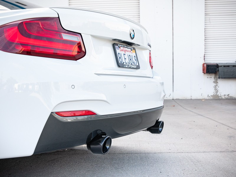 aFe MACHForce XP 3in to 2.5in 304 SS Axle-Back Exhaust w/ Black Tips 14-16 BMW M235i - 49-36348-B