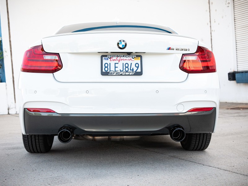 aFe MACHForce XP 3in to 2.5in 304 SS Axle-Back Exhaust w/ Black Tips 14-16 BMW M235i - 49-36348-B