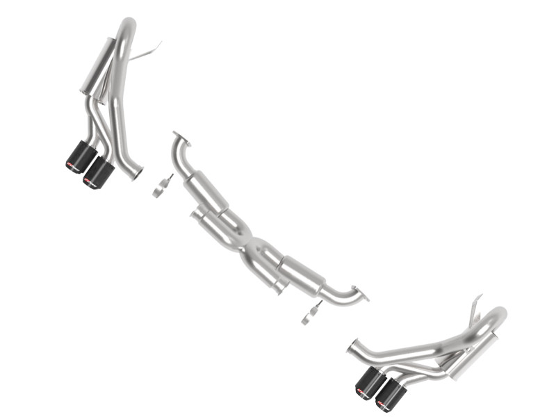 aFe MACHForce XP 12-16 Porsche 911 Carrera H6-3.8L SS-304 Cat-Back Exhaust w/Carbon Fiber Tips - 49-36406-1C