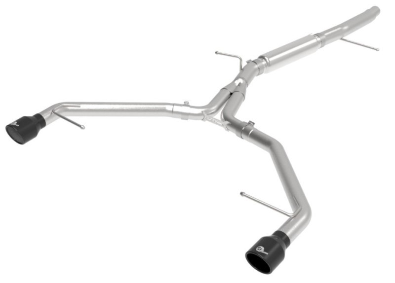 aFe 17-19 Audi A4 (L4-2.0L) MACH Force-Xp  Stainless Steel Axle-Back Exhaust System - Black Tip - 49-36419-B