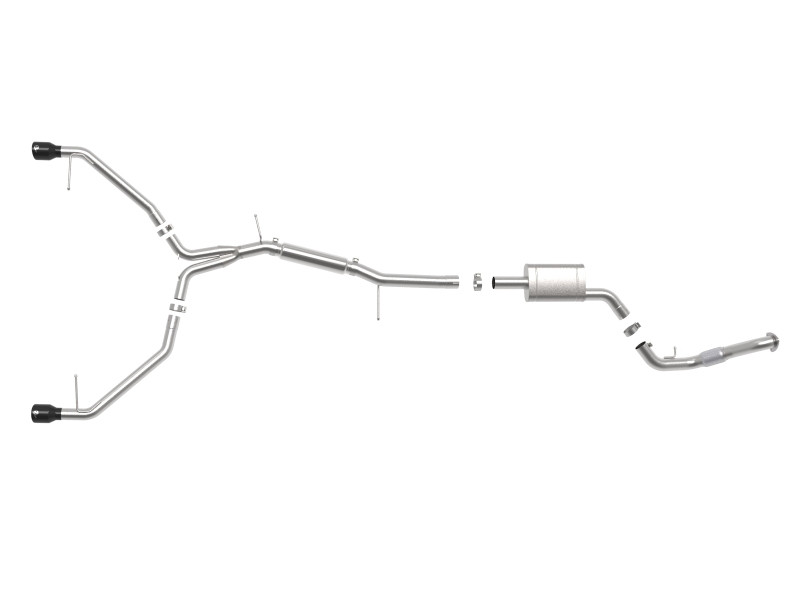 aFe 17-19 Audi A4 (B9) MACH Force-Xp 3in to 2.5in 304 SS Cat-Back Exhaust System-Dual SS Tips - 49-36420-B