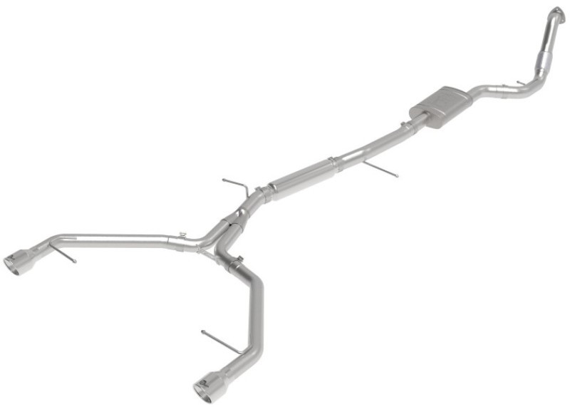 aFe 17-19 Audi A4 (B9) MACH Force-Xp 3in to 2.5in 304 SS Cat-Back Exhaust System-Dual Polished Tips - 49-36420-P
