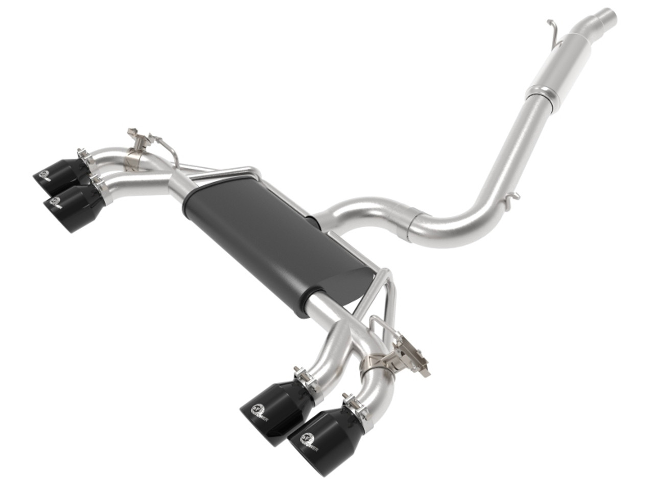 afe POWER MACH Force-Xp 15-19 Volkswagen Golf R L4-2.0L(T) 304 SS Cat-Back Exhaust System - Black - 49-36430-B