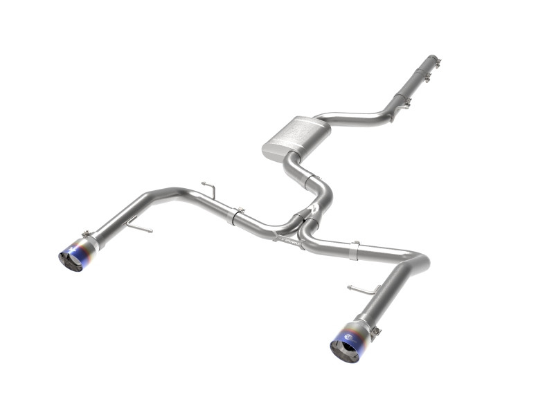 afe 19-21 VW Jetta GLI (MKVII) L4-2.0L (t) MACH Force-Xp 304 SS Cat-Back Exhaust System Blue Tips - 49-36432-L