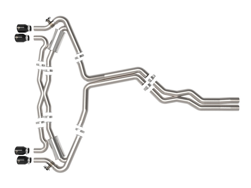 aFe 20-22 Audi RS6 Avant V8 4L (tt) MACH Force-Xp 3in to 2.5in 304 SS Cat-Back Exhaust w/ Black Tip - 49-36448-B