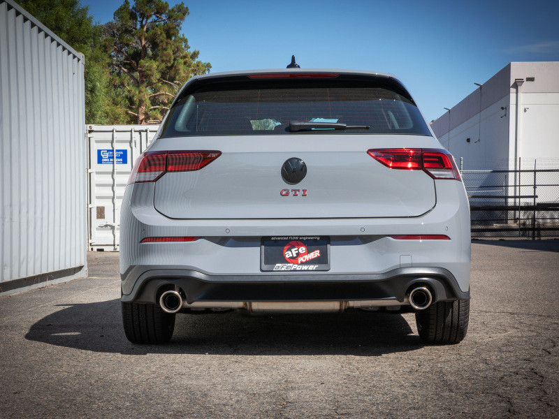 aFe Gemini XV 3in to 2 1/2in 304 SS Cat-Back Exhaust 22-23 Volkswagen GTI (MK8) 2.0L w/Polished Tips - 49-36451-P