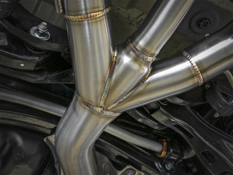 aFe POWER Takeda 2-1/2in to 2-1/4in 304SS Catback Dual-Exit Exhaust 17+ Honda Civic Type R w/CF Tips - 49-36616-C
