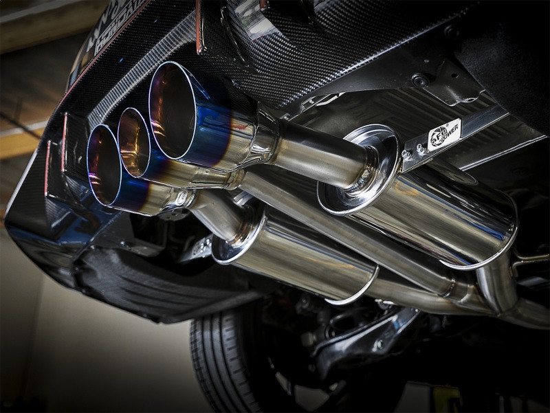 aFe Takeda 3in 304 SS Cat-Back Exhaust w/ Blue Flame Tips 2017+ Honda Civic Type R I4 2.0L (t) - 49-36616-L