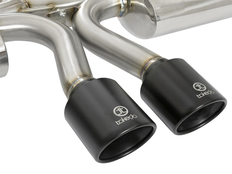 aFe Takeda 3in 304 SS Cat-Back Exhaust w/ Dual Center Black Tips 17+ Honda Civic Si (2dr) I4 1.5L - 49-36618-B