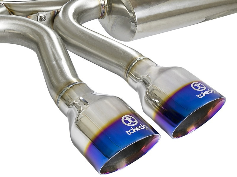 aFe Takeda 3in 304 SS Cat-Back Exhaust System w/ Blue Tips 2017 Honda Civic Si I4 1.5L (t) - 49-36618-L