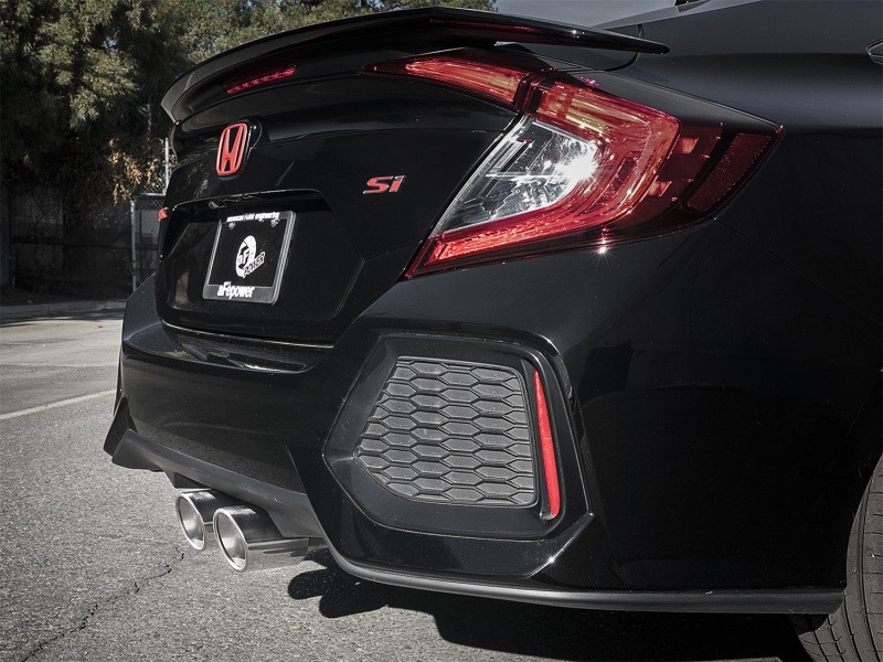 aFe Takeda 3in 304 SS Cat-Back Exhaust System w/ Polished Tips 2017 Honda Civic Si I4 1.5L (t) - 49-36618-P