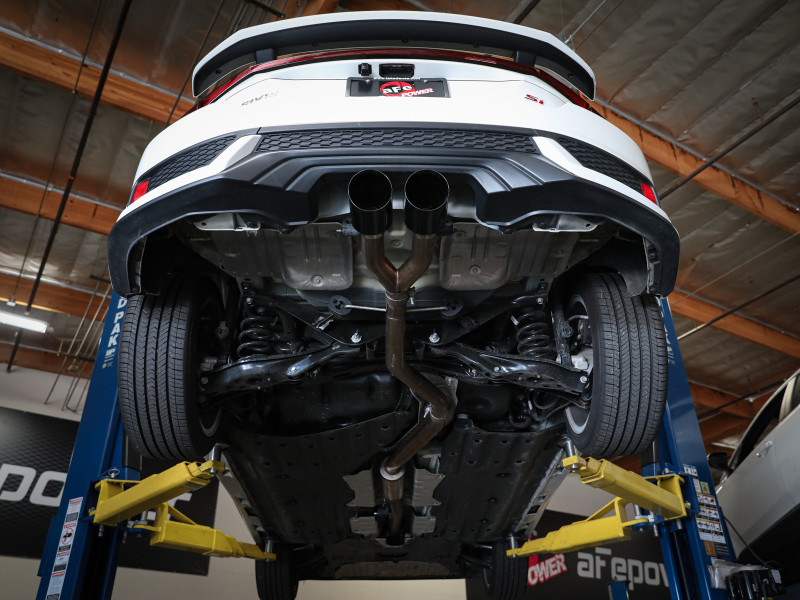aFe Takeda 2.5in 304SS Cat-Back Exhaust System 17-20 Honda Civic SI Coupe L4-1.5L (t) - Black Tip - 49-36620-B