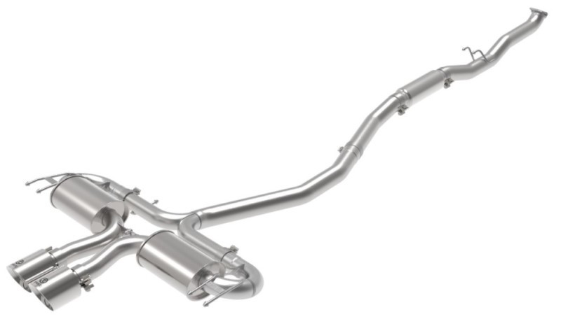 aFe Takeda 3in 304 SS Cat-Back Exhaust System w/Polished Tips 17-21 Honda Civic Sport L4-1.5L (t) - 49-36624-P