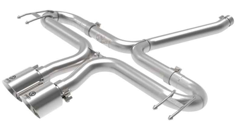 aFe Takeda 2-1/2in 304 SS Axle-Back Exhaust w/Polished Tips 17-20 Honda Civic Sport L4-1.5L (t) - 49-36625-P