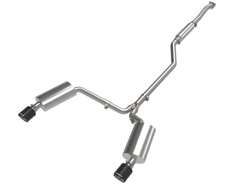 aFe 09-14 Acura TSX L4 2.4L Takeda 2-1/2in to 2-1/4in 304 SS Cat-Back Exhaust System w/ CF Tips - 49-36629-C