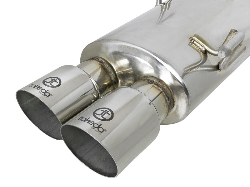 aFe Takeda 3in SS Exhaust Cat-Back 15-16 Subaru WRX/STI 2.0L/2.5L Polished Tips - 49-36801-P