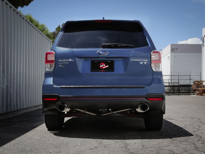 aFe Subaru Forester XT 14-18 H4-2.5L (t) Takeda 2-1/2in to 2-1/4in 304 SS Cat-Back- Black Tip - 49-36804-B