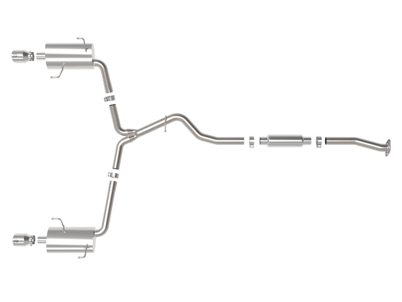 aFe Subaru Forester XT 14-18 H4-2.5L Takeda 2-1/2in to 2-1/4in  304 SS Cat-Back- Polished Tip - 49-36804-P