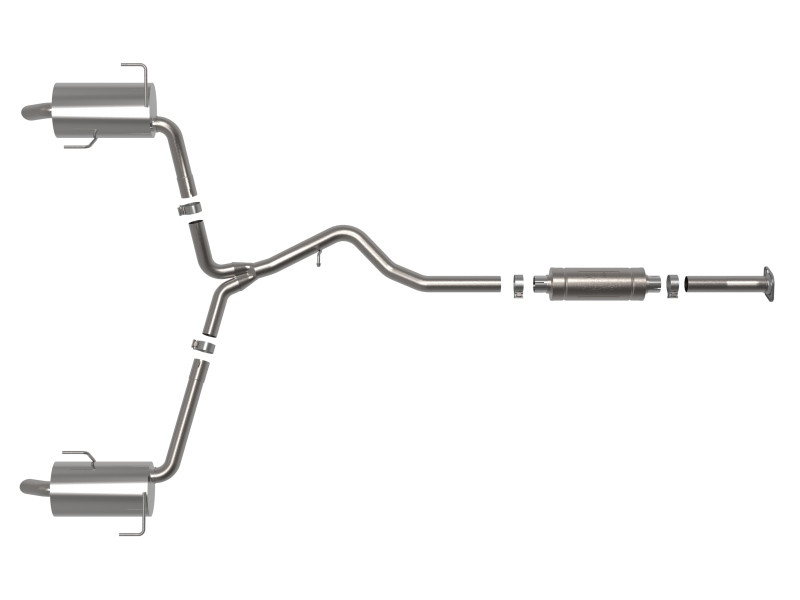 aFe Subaru Outback 20-23 H4-2.4L Takeda 2-1/2 IN to 2-1/4 IN 304 Stainless Steel Cat-Back Exhaust - 49-36805