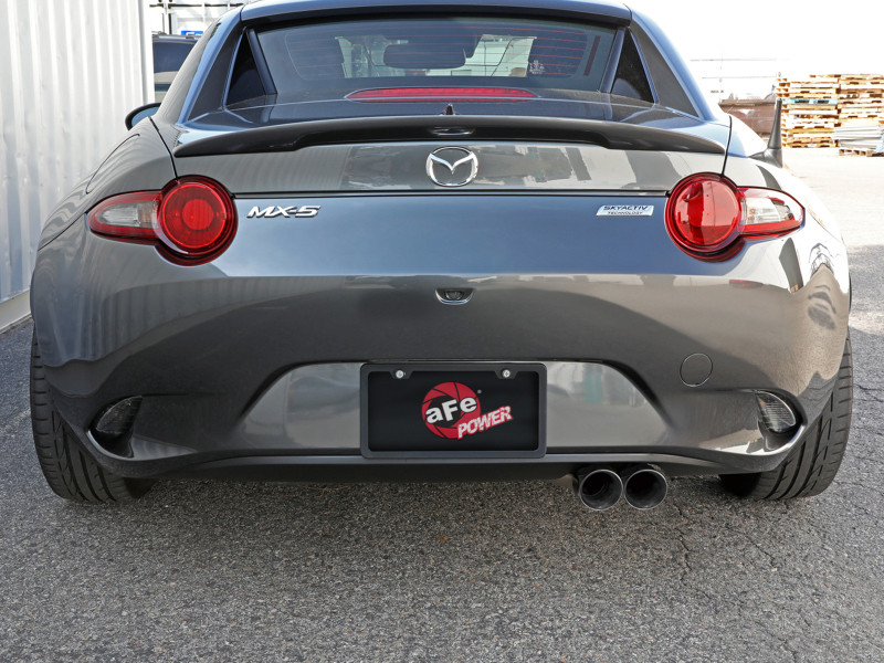 aFe Takeda 2-1/2in SS-304 Cat-Back Exhausts w/ Polished Tip 16-19 Mazda MX-5 Miata ND 2.0T - 49-37005-P