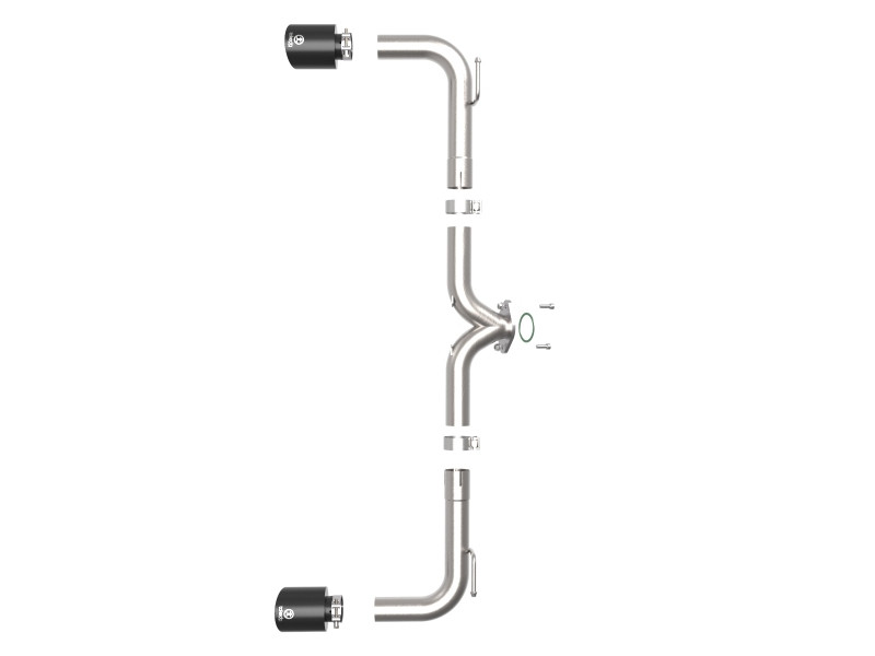 aFe Takeda 2-1/2in 304 SS Axle-Back Exhaust w/ Black Tip 14-18 Mazda 3 L4 2.0L/2.5L - 49-37014-B