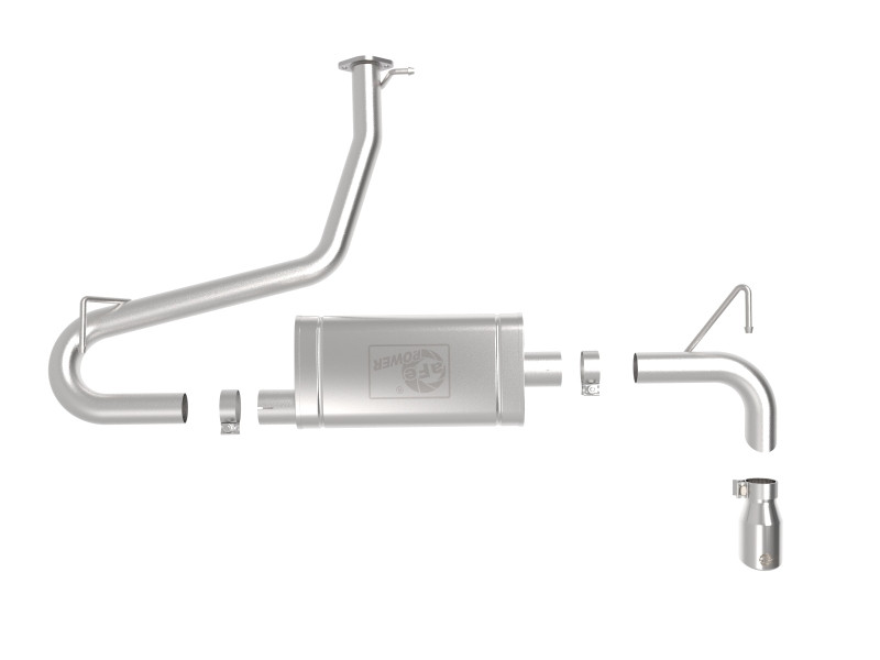 aFe Takeda 2.5in 304 SS Axle-Back Exhaust w/Polished Tips 18-22 Hyundai Kona L4-1.6L (t) AWD - 49-37017-P