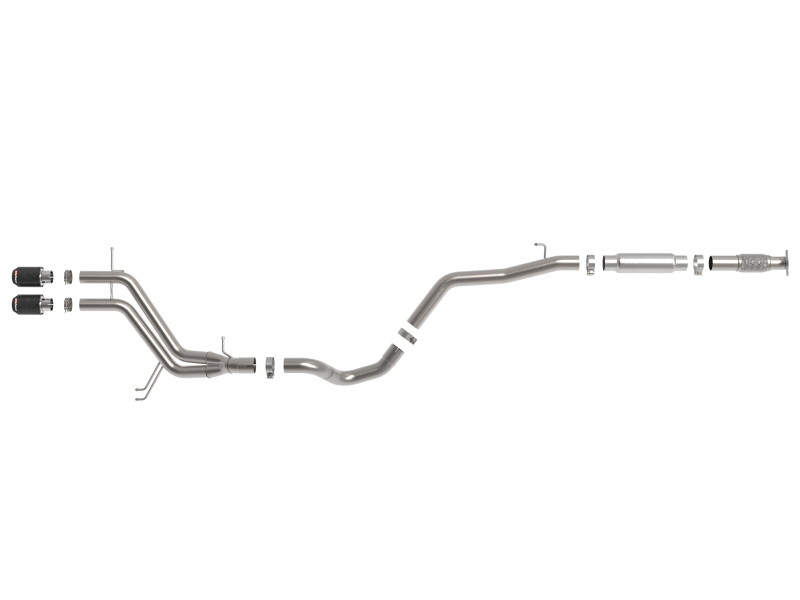 aFe Takeda 2-1/2in to 3in  SS-304 Cat-Back Exhaust w/ C/F Tips 13-17 Hyundai Veloster L4-1.6L - 49-37018-C