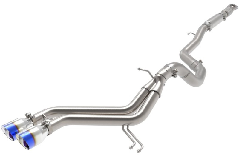 aFe Takeda 2-1/2in to 3in SS-304 Cat-Back Exhaust w/ Blue Flame Tips 13-17 Hyundai Veloster L4-1.6L - 49-37018-L