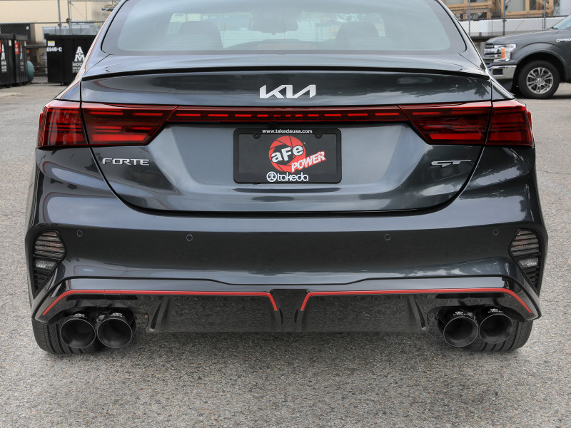 aFe 22-24 Kia Forte GT 1.6L 3in-2.5in 304 Stainless Steel Axle-Back Exhaust w/ Black Tips - 49-37039-B