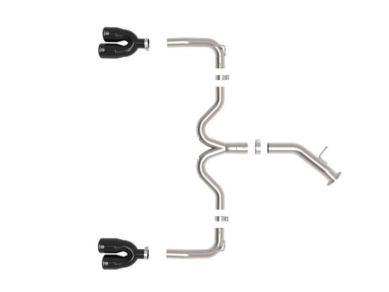 aFe 22-24 Kia Forte GT 1.6L 3in-2.5in 304 Stainless Steel Axle-Back Exhaust w/ Black Tips - 49-37039-B