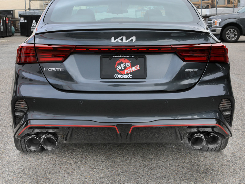 aFe 22-24 Kia Forte GT 1.6L 3in-2.5in 304 Stainless Steel Axle-Back Exhaust w/ Polished Tips - 49-37039-P