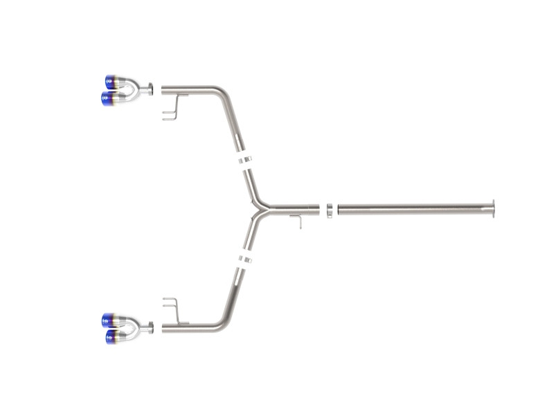 aFe Takeda 21-24 Kia K5 GT L4-2.5L (t) SS Axle-Back Exhaust System w/ Blue Flame Tips - 49-37043-L