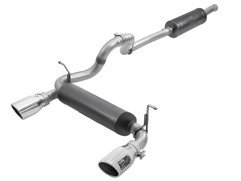 Rebel Series 2.5in 304 SS Cat-Back Exhaust w/ Polished Tips 2018+ Jeep Wrangler (JL) V6 3.6L - 49-38066-P