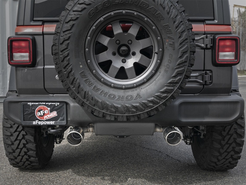 Rebel Series 2.5in 304 SS Cat-Back Exhaust w/ Polished Tips 2018+ Jeep Wrangler (JL) V6 3.6L - 49-38066-P