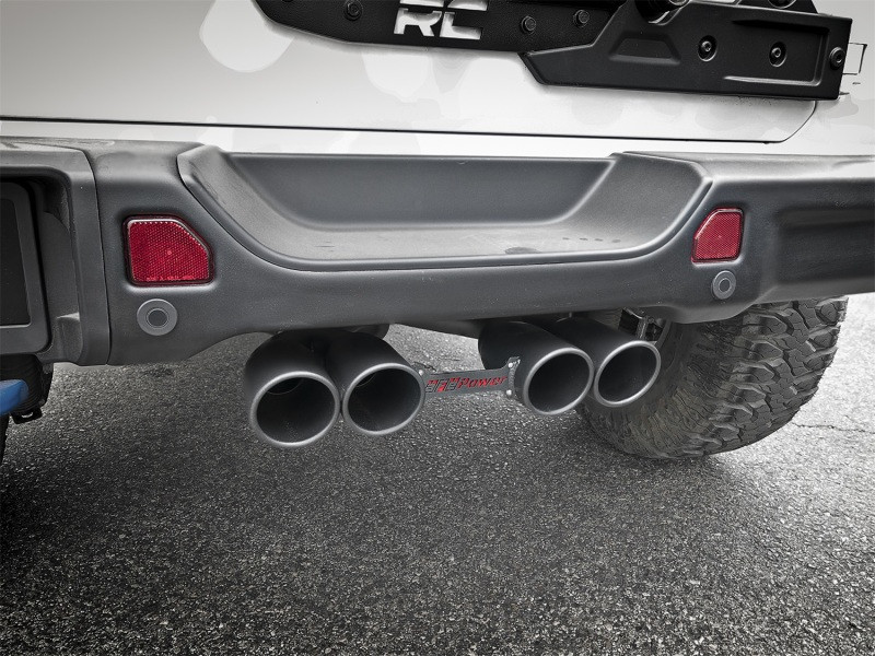 aFe Rebel Series 2.5in. 304 SS C/B Exhaust System 2018 Jeep Wrangler (JL) V6-3.6L - Black Tip - 49-38071-B