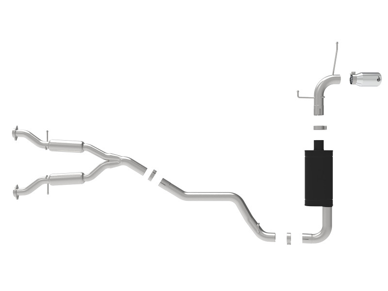 aFe Large Bore HD 3in 304 SS Cat-Back Exhaust w/ Polished Tips 14-19 Jeep Grand Cherokee V6-3.6L - 49-38078-P