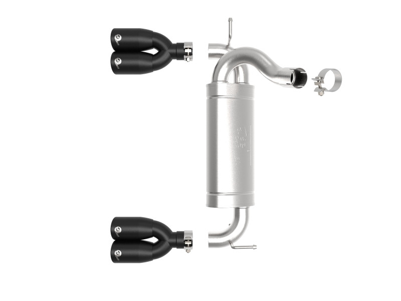 aFe Vulcan Series 2.5in 304 SS Axle-Back Exhaust Black 07-18 Jeep Wrangler (JK) V6-3.6/3.8L - 49-38086-B