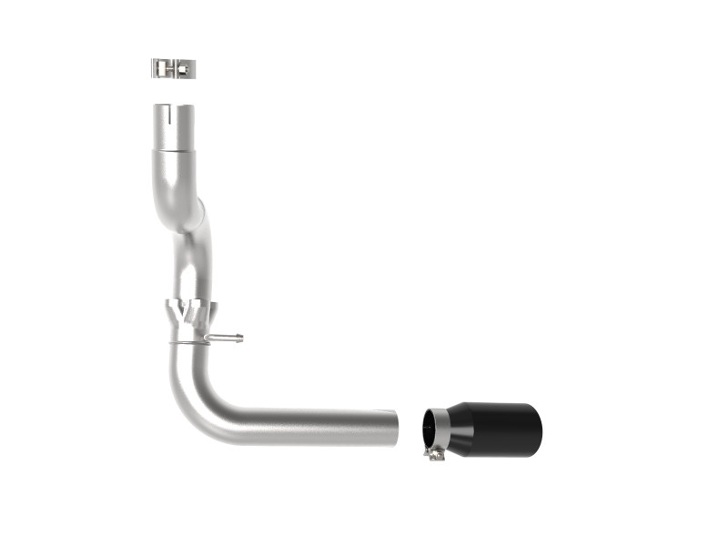 aFe 20-21 Jeep Wrangler Large Bore-HD 3in 304 Stainless Steel DPF-Back Exhaust System - Black Tip - 49-38092-B