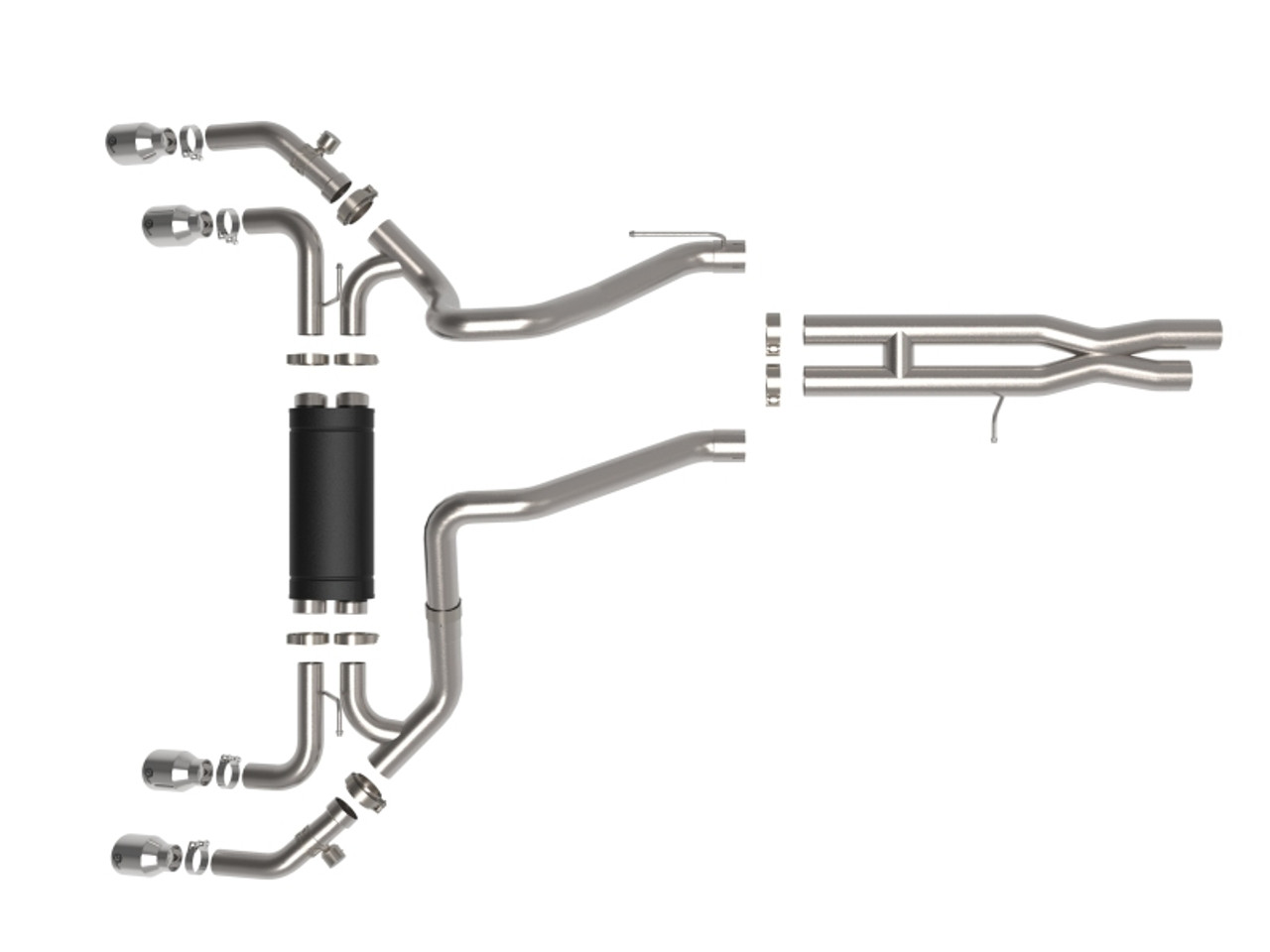 aFe Vulcan Series 2.5in 304SS Cat-Back Exhaust 2021+ Jeep Wrangler 392 6.4L w/ Polished Tips - 49-38098-P
