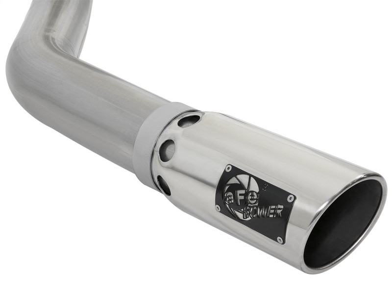 aFe LARGE BORE HD 4in 409-SS DPF-Back Exhaust w/Polished Tip 07.5-12 Dodge Diesel Trucks L6-6.7L(td) - 49-42006-P