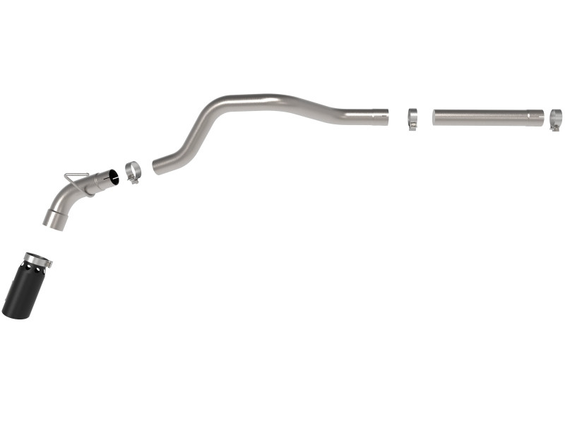 aFe LARGE BORE HD 3in 409-SS DPF-Back Exhaust w/Black Tip 14-18 RAM 1500 EcoDiesel V6-3.0L (td) - 49-42065-B
