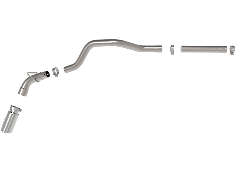 aFe Large Bore-HD 3in 409-SS DPF-Back Exhaust System w/ Polished Tip 14-19 RAM 1500 V6 3.0L (td) - 49-42065-P