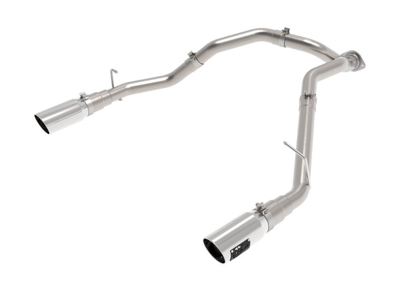 aFe Large Bore-HD 3in 409SS DPF-Back Exhaust System w/ Polished Tip RAM 1500 20-21 V6-3.0 - 49-42080-P