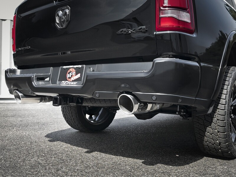 aFe Large Bore-HD 3in 409SS DPF-Back Exhaust System w/ Polished Tip RAM 1500 20-21 V6-3.0 - 49-42080-P