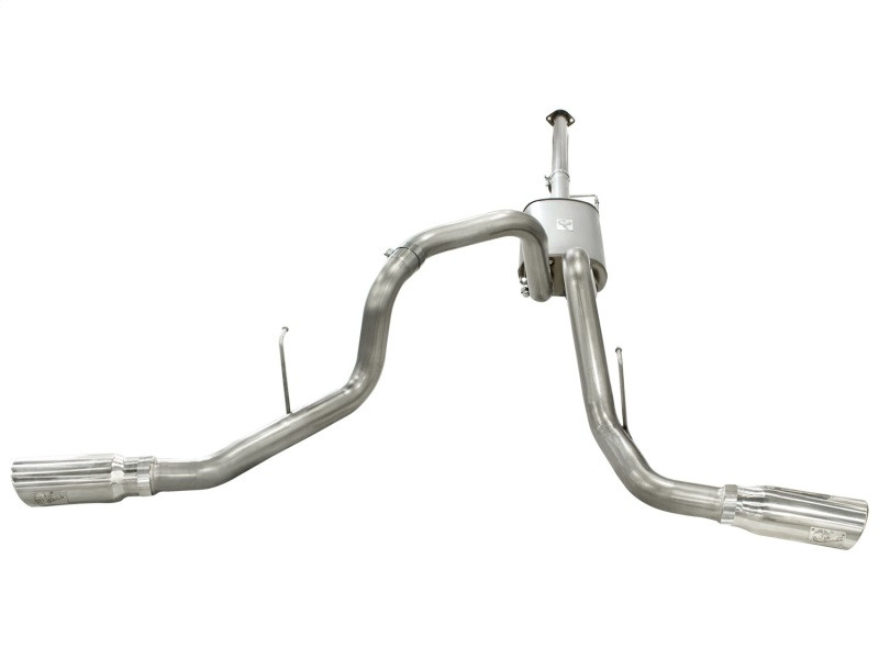 aFe MACHForce XP Exhausts 3inSS Dual Side Exit Cat-Back 11-14 Ford F150 Ecoboost V6-3.5L (TT) - 49-43056-P