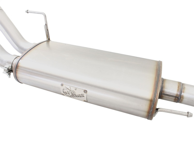 aFe MACHForce XP Exhaust 3in SS Dual Side Exit CB w/ Black Tips 15 Ford F150 Ecoboost V6-2.7L/3.5L - 49-43070-B