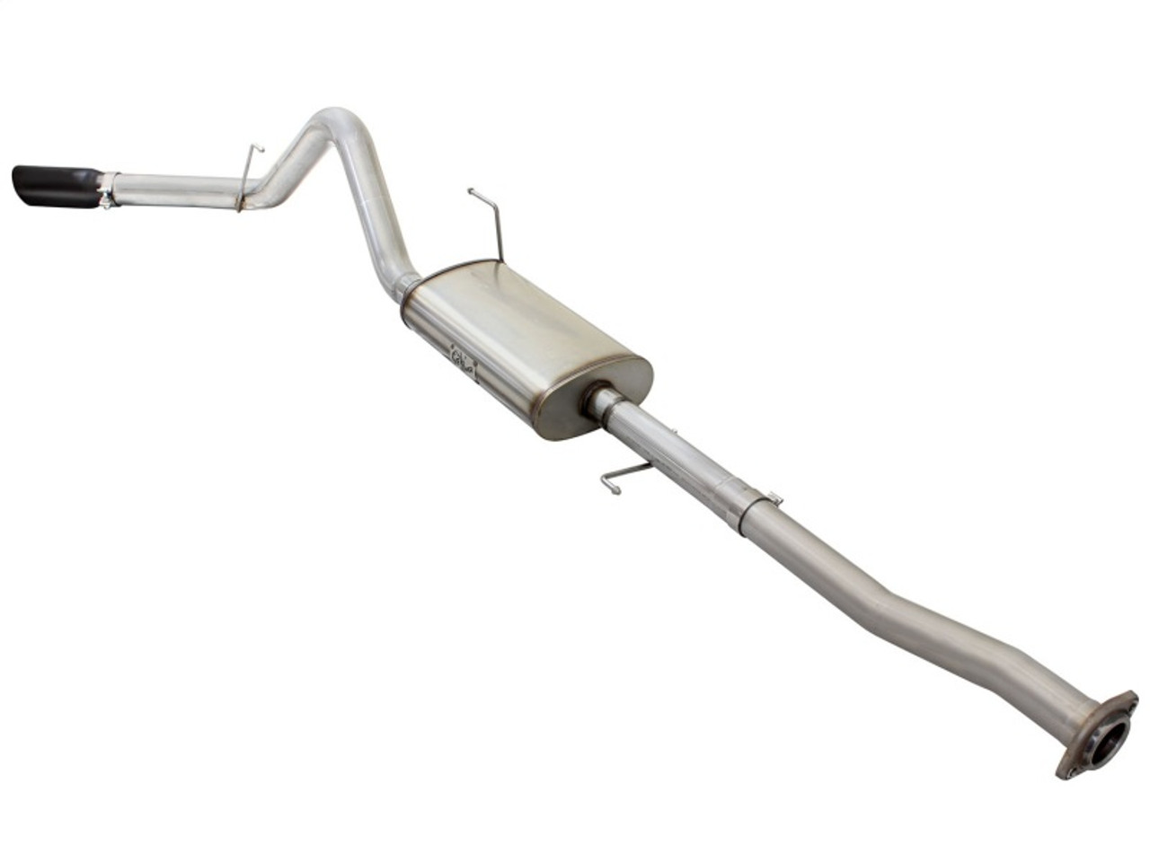 aFe MACHForce XP Exhaust 3in-3.5in SS Single Side Exit CB w/ Black Tips 15 Ford F150 V8 5.0L CC/SB - 49-43073-B