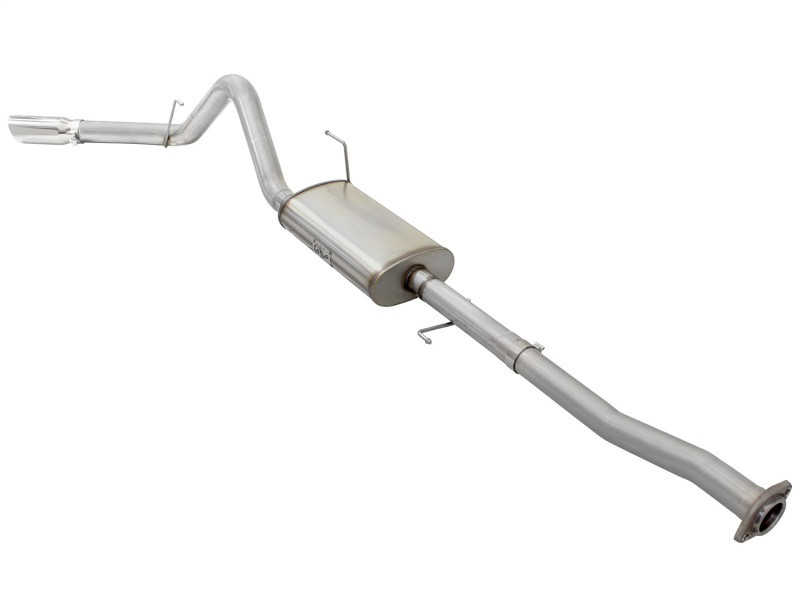 aFe MACHForce XP Exhaust 3in-3.5in SS Single Side Ext CB w/ Polished Tips 15 Ford F150 V8 5.0L CC/SB - 49-43073-P