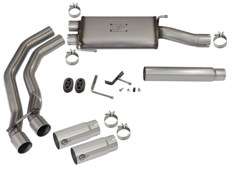 aFe Rebel Exhausts Cat-Back SS Ford F-150 04-08 V8 4.6/5.4L w/ Polished Tips - 49-43079-P