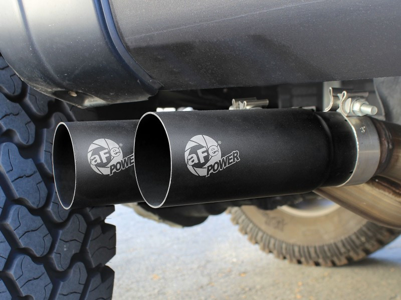 aFe Rebel Exhausts 3in SS Cat-Back 09-14 Ford F-150 4.6/5.0/5.4L w/ Black Tips - 49-43080-B